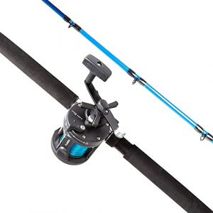 Fladen Fishing Fission Ensemble canne &agrave; p&ecirc;che et moulinet multiplicateur de qualit&eacute; avec ligne pour p&ecirc;che marine et hauturi&egrave;re Classe bateau/mer Bleu 1,8 ou 2,1 m 13,6 &agrave; 18,1 kg, ., bleu, 6ft / 1.8m (pilker-discount_GmbH, neuf)