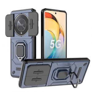 UPLAI Coque pour Honor Magic 6 Lite 5G (Magic6 Lite), Antichoc Armure Silicone Housse avec Glisser Cam&eacute;ra Cover et 360&deg; Rotatif M&eacute;tal Anneau Support, Prime TPU + PC Durable &Eacute;tui. Bleu (UPINLY, neuf)