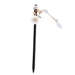 Alipis &Eacute;l&eacute;gante &Eacute;pingle &agrave; Cheveux Vintage avec Fleur et Gland Baguette Chinoise D&eacute;corative pour Cheveux &Eacute;pais et Longs Accessoire Traditionnel Raffin&eacute; (Calloway Pagan, neuf)