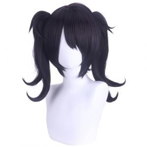 RiRaku Anime Cosplay Perruque Ame-Chan Black Short Two Ponytails Halloween Costume Cosplay Perruque,pour F&ecirc;te Carnaval No&euml;l (ZouPingPengQiJianZhuGongChengYouXianGongSis, neuf)