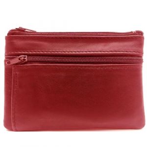 Charmoni - Portefeuille - Porte Monnaie - Multi Poches - en Cuir véritable - pour Homme (Rouge) (Charmoni, neuf)