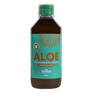 Vestena - Aloe Arborescens 100% Pur et Naturel avec du Miel, Recette du Père Zago. Jus Détox Naturel pour le Foie et les Intestins, Drainage Puissant - 500 ml - Fabriqué en Italie (Aloe Arborescens - Vestena, neuf)