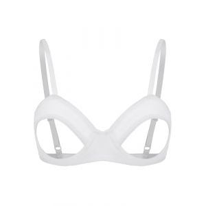 Alvivi Femme Soutien-Gorge Redresse Sein Nu Ouvert Lingerie Brassi&egrave;re &Eacute;rotique sous V&ecirc;tement Transparent Bralette S-5XL Blanc A S (Acfunny-eu, neuf)