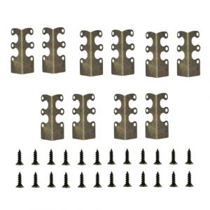 Rechory Protections d'angle en m&eacute;tal pour plinthe &ndash; Fournitures de protection de bureau | Supports d'angle d&eacute;coratifs | Pour le bureau, la maison, l'appartement, les portes, les couloirs, les armoires (Renchey, neuf)