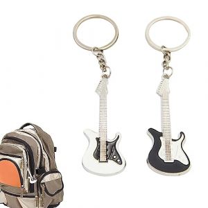 Porte-clés Guitare, Mode Métal Porte-clés Guitare, Porte-clés Rock, Pendentif Clé Chaîne De Voiture Porte-clés, Mini Porte-clés en Forme de Basse, Musique Pendentif pour Décoration Cadeau, 2 Pièces (TOPREOW, neuf)
