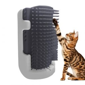 Brosse de toilettage d'angle pour chat | Brosse de toilettage d'angle pour chat | Brosse à chat d'angle | Griffoir mural confortable pour chat avec 5,31x4,13x1,97 pouces pour capell (shequli, neuf)