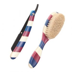 HAPINARY 1 Jeu Rasoir à Brosse à Barbe Trousse Fartage Hommes Poil Tondeuse Aine Blaireau Homme Kit De Rasage Homme Accessoires De Rasage Mini Peigne à Moustache Acier Inoxydable (Gan Gardner, neuf)