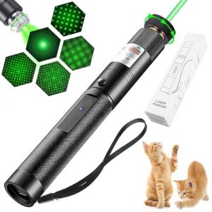 Pointeur Laser Vert Jouets Interactifs pour Chats Et Chiens, Jouets éLectriques Intelligents pour Les Exercices De Formation par Laser Pointeur sans Fil Rechargeable (MOSPWDF, neuf)