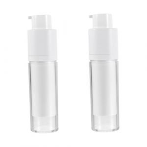 TOGEVAL 2 pièces Flacon Vide pour Lotion Bouteille Cosmétique Portable Réutilisable Flacon Sous Vide Multi Usage avec Bouchon Rotatif Lot de Étanche et pour Voyage et Soins Peau (BOBOLING, neuf)