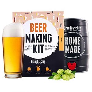 Brauf&auml;sschen Kit de Brassage de bi&egrave;re Blonde &agrave; Faire soi-m&ecirc;me - dans Un f&ucirc;t de 5 l - Une d&eacute;licieuse bi&egrave;re brass&eacute;e en 7 Jours - id&eacute;e Cadeau Noel pour Homme (Brauf&auml;sschen, neuf)
