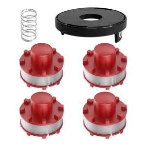 Bobine de fil de rechange pour débroussailleuse Einhell GE-CT 36/30 Li E Solo AGILLO 36/255 BL AGILLO 18/200, 8 m x 2 mm pour coupe-bordures Einhell 3405096 (4 bobines + 1 couvercle + 1 ressort) (captaintowl, neuf)