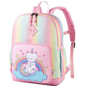 VASCHY Sac à Dos Enfants, Cartable Garçons Maternelle 4-6 Ans Mignon Léger Imperméable Sac a Dos Dinosaure Licorne pour A4 Dossiers Primaire Préscolaire avec Sangle de Poitrine, Chaton, Taille unique, (Vaschy, neuf)