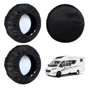 Vordpe Lot de 4 housses de pneu pour caravane, camping-car, housse de roue, housse de roue de camping-car, housse de caravane (30-32 pouces) (MO LISA, neuf)