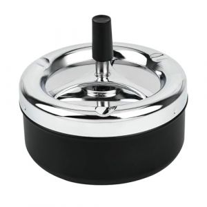 Sumnos - Cendrier avec couvercle, Cendrier rotatif, Coupe-vent, Cendrier &agrave; cigarettes pour usage int&eacute;rieur ou ext&eacute;rieur, Cendrier de table(13cm) (Sumnos, neuf)