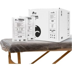 Drap Housse Jetable 95x220 cm Blanc | Lot de 50 Draps Élastiques Tissu Non Tissé | Drap Examen Professionnel pour Table de Massage, Spa, Beauté, Tatouage (MUNTRADE, neuf)