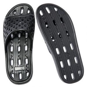 Josaywin Chaussons de Douche Femme Claquette Salle de Bain L&eacute;g&egrave;res Confortables Chaussures de Piscine et Plage Pantoufles de Douche Antid&eacute;Rapantes avec Trou Pour Douche Noir 39 (lanruiyan1649, neuf)