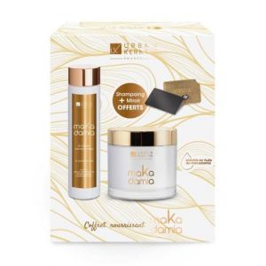 Urban Keratin - Makadamia - COFFRET DE NOËL MAKADAMIA 1 shampoing Makadamia (200ml) 1 masque Makadamia (200ml) 1 miroir de poche. (Mon Shop Beauté ⭐⭐⭐⭐⭐, neuf)