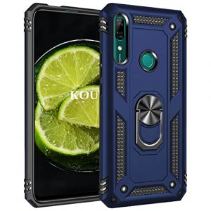 KOUYI Coque pour Huawei P Smart Z / Y9 Prime 2019,Double Couche Renforc&eacute;e D&eacute;fense Bumper TPU Silicone Antichoc Armure Housse Etui avec Anneau Support pour Huawei P Smart Z / Y9 Prime 2019 (Bleu) (Kouyi EU Store, neuf)