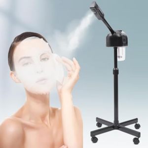 Machine &agrave; vapeur 750 ml, 800 W, vapeur pour le visage, 1 t&ecirc;te r&eacute;glable en hauteur, nettoyeur de pores vapeur, spa soin du visage pulv&eacute;risateur pour salon/maison/studio de beaut&eacute; (DHQCQL, neuf)