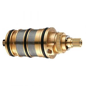 Remplacement de cartouche de douche, kit de r&eacute;paration de barre de m&eacute;langeur de douche &agrave; cartouche thermostatique 20-50℃, cartouche en laiton &agrave; contr&ocirc;le permanent de temp&eacute;rature pour m&eacute;langeurs (Mallgreat, neuf)
