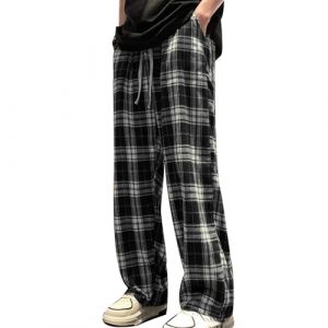 G&eacute;n&eacute;rique Bas de Pyjama Homme Carreaux, Pyjama Hiver Homme Pantalon A Carreaux Pantalon Pyjama Flanelle Pyjama Homme Pas Cher Pyjama Homme Tartan Pantalon Jogging Hommes Coton Pantalon Bleu Homme (IHUAE, neuf)
