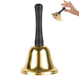 Cloche Classique, Cloche à Main,Cloche de Table d'étudiant,clochettes,Cloches de Service,Clochette grelot,Cloches de réception, Mini Cloche, Convient pour l'école, Les dîners de réception (TINGJIE-EU, neuf)