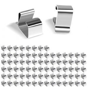 SRJQXH Crochet Goutti&egrave;re 80 Pi&egrave;ces, Illuminations Ext&eacute;rieures Crochets, Acier Mangan&egrave;se Crochet pour Goutti&egrave;re de Toiture, pour Lumi&egrave;res No&euml;l, Lumi&egrave;res Gla&ccedil;ons, Cuisine, Salle Bain, Terrasse (SRJQXH, neuf)