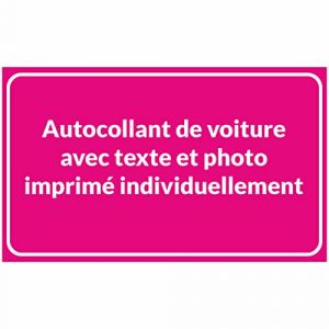 Kiwistar Autocollant pour Voiture - avec Texte et Photo personnalis&eacute;s - Publicit&eacute; pour Entreprise - Personnalis&eacute; pour Voiture, Camion de Voiture (Pink, 30x30 cm) (Kiwistar, neuf)