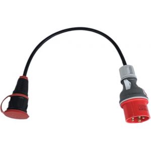 RoadEu - Adaptateur Courant Fort CEE 16 A, 380 V vers 220 V, Prise 220 V, câble en Caoutchouc 3 x 2,5 mm, Rallonge 3m, Adaptateur 16 A vers 230 V, répartiteur de Courant Fort (RoadEu, neuf)