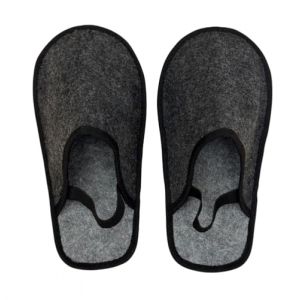 Xlabor Lot de 2 paires de pantoufles de musée en feutre avec élastique - Couvre-chaussures pour protéger le sol contre la saleté et les rayures - Pantoufles artisanales - Chaussons en feutre, Gris (Vanguard design, neuf)