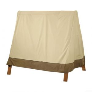Housse de balancelle d'extérieur imperméable en tissu Oxford 210D avec cordon de serrage réglable et boucle - Protection contre la poussière pour mobilier 3 places avec cadre en A - Noir (beige, 216 x (luckymore, neuf)