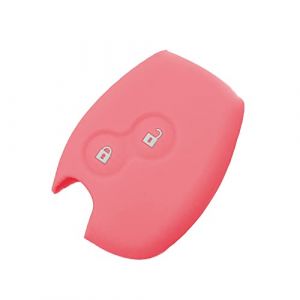 SALPIE Housse Coque de cl&eacute; Silicone T&eacute;l&eacute;commande 2 Boutons Compatible avec Renaul Dacia Logan Sandero Duster Express Clio Twingo Modus Kangoo (Rosa, Cover) (all-technology, neuf)