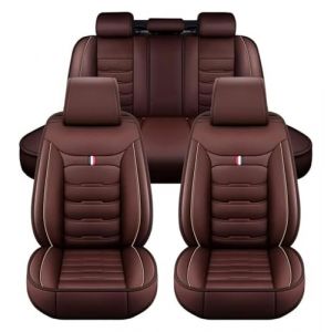 Housses de Si&egrave;ge de Voiture pour Renault Captur II I/Captur E-Tech 2.Gen/1.Gen 2013-2024, Ensemble Complet de Housses Siege Auto Universel en Cuir, Compatible avec Les Airbags Lat&eacute;raux, 5 Seats(E(Coff (Brave Bull, neuf)