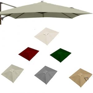 ZYXQQJ 4x3M Rectangulaire Auvent De Rechange pour Parasol Déporté 8 Baleines Toile De Rechange pour Parasol De Terrasse, Vert/Kaki/Bordeaux/Beige(Top Color,4x3m/13x9.8ft) (Wenjing's Shop, neuf)