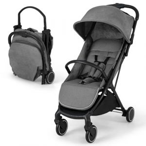 LIFEZEAL Poussette Pliable, Poussette Bebe Confort avec Dossier Réglable, Poussette Enfant 0-3 Ans, Capacité de Charge de 15 KG, Capote Pare-soleil & Fenêtre, Grand Panier de Rangement (Gris) (LIFEZEAL ITALY S.R.L., neuf)