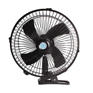Baceyong Ventilateur électrique 12 V/24 V pour voiture, camionnette, maison, rotation à 180 °, 2 vitesses, flux d'air avec clip pour voiture, camion, bus, véhicule tout-terrain (Baceyong, neuf)