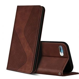 ZONNAVI Coque pour iPhone 8 Plus/iPhone 7 Plus, Premium &Eacute;tui Housse en Cuir de Protection avec [Emplacements Cartes], Clapet Folio Portefeuille pour iPhone 8 Plus/iPhone 7 Plus (Marron) (ZONNAVI, neuf)