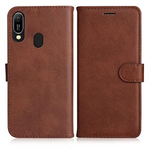 DENDICO Coque Huawei Y6 2019 / Honor 8A Premium Portefeuille PU &Eacute;tui en PU Cuir Flip Livre TPU Bumper Case pour Huawei Y6 2019 / Honor 8A Marron (DENDICO, neuf)