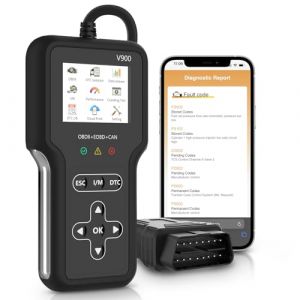 D-Lumina V900 OBD2 Valise Diagnostic Auto，Diagnostic Voiture，OBD2 Diagnostic Français Valise Auto Multimarque，Lecteur de Code d'erreur de Moteur, Grande Capacité 40.000 DTC, Prend en Charge 11 Langues (FERREDINO, neuf)