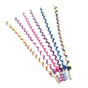 Gwtdtoad Cordes à cheveux pour tresses, enveloppe de corde à cheveux - Corde colorée de silicone de cheveux de tresse de torsion,Cordes de cheveux élastiques Twist Barrette Spin cheveux, pour la (tukesad, neuf)