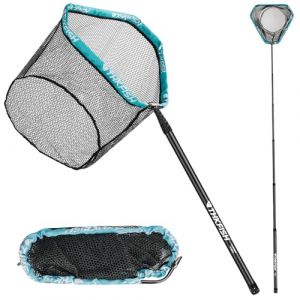 THKFISH &Eacute;puisette de p&ecirc;che 300 cm - En fibre de carbone - Avec longue poign&eacute;e - &Eacute;puisette t&eacute;lescopique - Cadre en aluminium - P02 (CWFISHING, neuf)