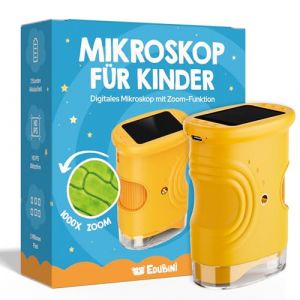 Edubini Microscope num&eacute;rique pour enfants [grossissement 1000x] - Microscope de poche portable pour le jardin, la for&ecirc;t et les exp&eacute;riences - Jouet microscope pour enfants avec &eacute;cran HD num&eacute;rique (Edubini, neuf)