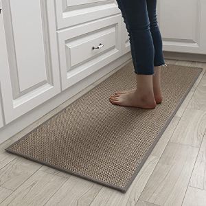 2 Pièces Tapis Cuisine, ​Tapis de Cuisine Devant ​Evier Lavable Antidérapant en caoutchouc et Lavable, Jute ​Tapis Cuisine Devant Evier Tapis Cuisine Lin Tapis Cuisine Antidérapant Tapis Cuisine (Zhiyandianzi, neuf)