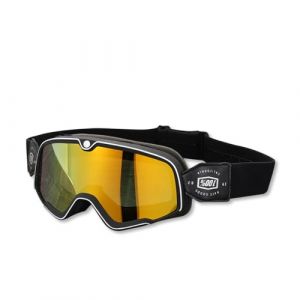 OLYSPM Lunette Moto Cross,Masque Moto,Lunette Moto Vintage avec Double Doublure en Éponge et Sangle Élastique Antidérapante,Lunettes Moto avec Coupe-vent,Anti-poussière,Protection UV (Olyspm, neuf)