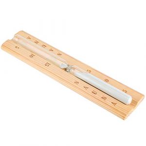 Fockety Sablier de 15 Minutes, Sablier Rotatif en Bois Avec Sable Blanc, de Sauna, en Bois R&eacute;sistant (Feirort, neuf)
