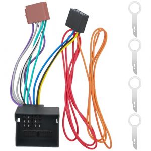 LongZYU Adaptateur de C&acirc;ble pour Autoradio de Voiture-Connecteur d'adaptateur Radio ISO-C&acirc;ble Adaptateur Faisceau Autoradio Compatible VW Audi Seat Skoda (LongZYU, neuf)