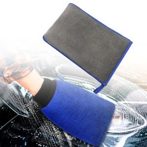 Wenyue Gants de lavage d'entretien de voiture Gant avec chiffon de nettoyage Gants en microfibre pour lavage de voiture Gants d'absorption d'eau Clay Mi-gant de lavage de voiture pour les détails de (Wenyue, neuf)