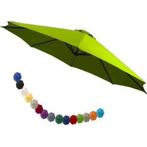 uyeoco Housse de Rechange pour Parasol 200cm 250cm 270cm 300cm Toile Parasol d'extérieur À 6 Baleines Auvent de Rechange pour Parasol de Terrasse Tissu de Polyester(@9,3.0M 9.8ft/6 ribs) (ploootred, neuf)