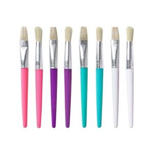 CULEB Lot de 8 Pinceaux Rondes et Plates pour Enfants,Outils de Peinture pour Acrylique,Huile,Aquarelle,Gouache,Peinture faciale pour Enfants et Adultes (CULEB, neuf)