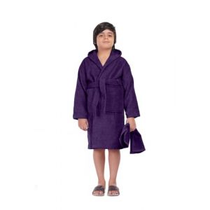 ALLEN & MATE Peignoir 100% coton pour enfant avec capuche &agrave; s&eacute;chage rapide pour gar&ccedil;on et fille - Peignoir de bain avec serviette et poches, lilas, 14-15 ans (NAAR UK LTD, neuf)